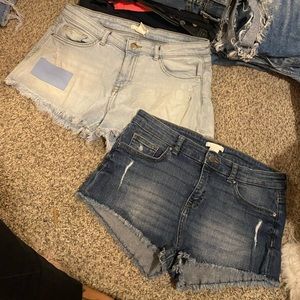2 pairs of H&M cut off shorts